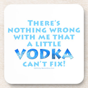 MET ME VODKA KAN IK GEEN REEKS VAN 6 COR VASTEN BIER ONDERZETTER