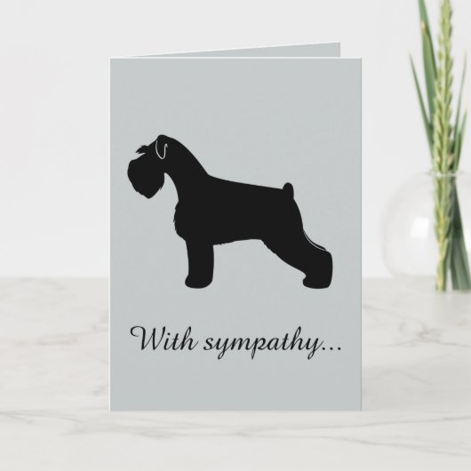 Met medeleven: Verlies van een Schnauzer Kaart (Voorkant)