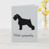 Met medeleven: Verlies van een Schnauzer Kaart (Gele Bloem)