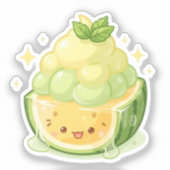 met meloen geschoren ijs sticker (Voorkant)
