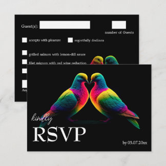 Met menu. 🌈🕊️Duiven van Belofte RSVP Kaartje