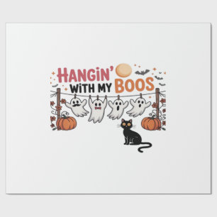 Met mijn boosdoeners geest houdt zwarte kat grappi cadeaupapier
