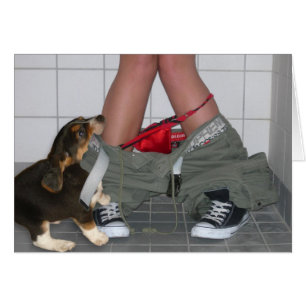 Met mijn broek naar beneden, weer...Cute Puppy Dog