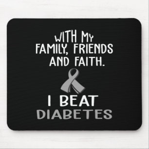Met mijn familie en geloof versla ik diabetes muismat