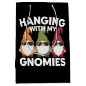 Met mijn gnomen, Funny Garden Gnome Medium Cadeauzakje (Voorkant)