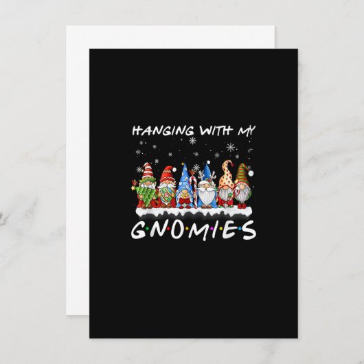 Met mijn Gnomies kerstpyjama familie G Kaart (Voorkant / Achterkant)