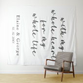 Met mijn Hart Weddenschap Foto Prop Backdrop Wandkleed (In Situ (horizontaal))