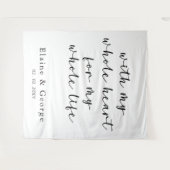 Met mijn Hart Weddenschap Foto Prop Backdrop Wandkleed (Voorkant (horizontaal))