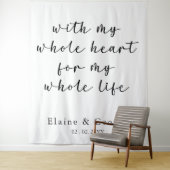 Met mijn Hart Weddenschap Foto Prop Backdrop Wandkleed (In situ)