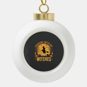 Met Mijn Heksen Halloween-ontwerp (2) Keramische Bal Ornament