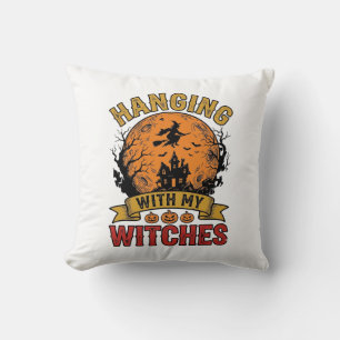 Met mijn heksen Halloween Vintage T-shirt De Kussen