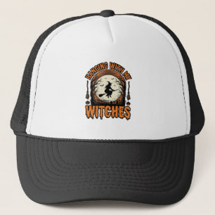 Met mijn heksen hangen Vintage Halloween T-shirt D Trucker Pet