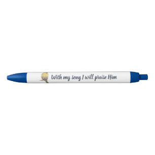 Met mijn lied wil ik hem lof toezwaaien voor Bijbe Zwarte Inkt Pen