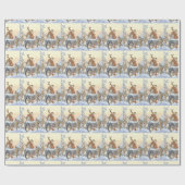 Met Molly Brett dansende bosdieren met kerstdansen Cadeaupapier (Vlak)