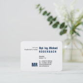 Met monogram visitekaartje (Staand voorkant)