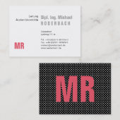Met monogram visitekaartje (Voorkant / Achterkant)