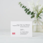 Met monogram visitekaartje (Staand voorkant)