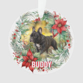 Met naam 2-kantjes Pet Memorial Kerst Ornament (voorkant)
