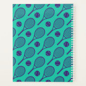 Met naam Minty- en paarse tennisrackets Planner (Achterkant)