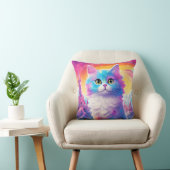 😺 Met naam Mooie pastelkat Kussen (Stoel)