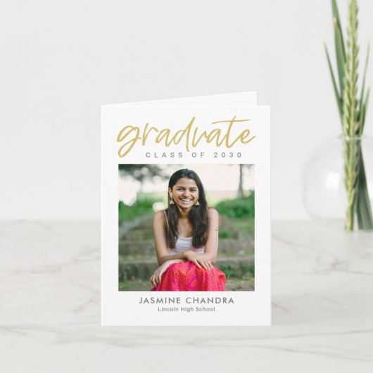 Met name het Afstuderen Bewerkbare kleuren in de k Bedankkaart (Voorkant)