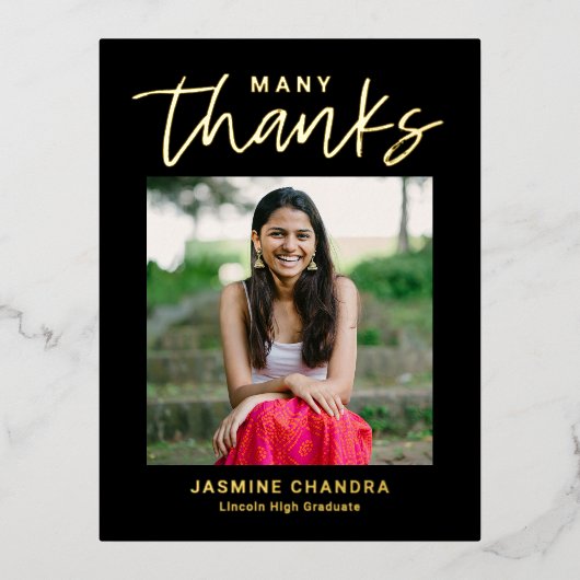 Met name Koel FOLIE Dank u Briefkaart (Voorkant)