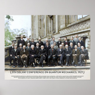 Met namen5th Solvay Conferentie over Quantum Mecha Poster