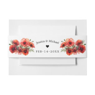 Met namen Scarlet Petal Serenade Uitnodigingen Wikkel