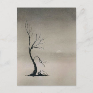 met nevel bedekte velden briefkaart