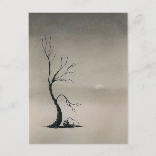 met nevel bedekte velden briefkaart (Voorkant)