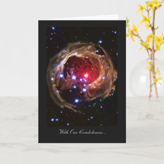 Met ons medeleven, Rode Superreus Ster Kaart (Gele Bloem)