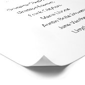 Met ons vieren in geest met namen Trouwen Poster (Hoek)