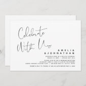 Met ons vieren, Trouw Elopement Feest Uitnodiging (Voorkant / Achterkant)