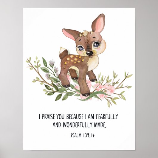 Met ontzag en wonderbaarlijk gemaakt, Psalm 139:14 Poster (Voorkant)