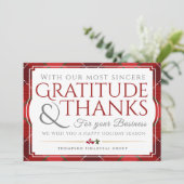 Met onze dankbaarheid en Bedankt voor uw bedrijf Kaart (Staand voorkant)