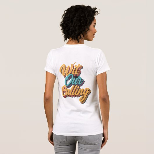 Met onze roeping t-shirt (Achterkant volledig)