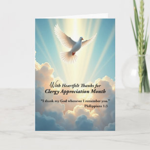 Met oprechte Bedankt Clergy Appreciation Month Kaart