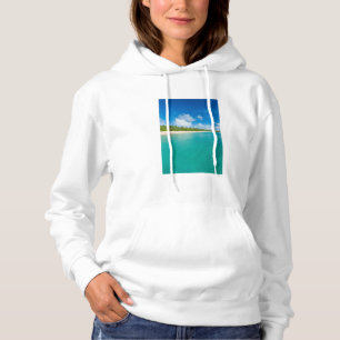 Met palmbomen omzoomd strand, Tonga Hoodie