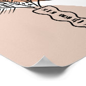 Met palmboomstam getekende kunstvormen poster (Hoek)