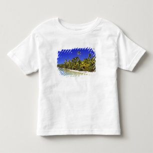 Met palmen omzoomd strand Cook Eilanden 6 Kinder Shirts
