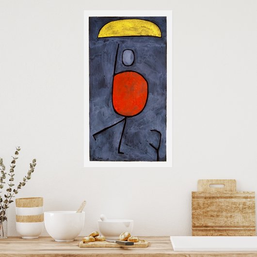 Met paraplu van Paul Klee Poster (Keuken)