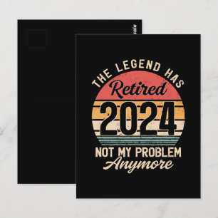 Met pensioen 2024 Niet Mijn Probleem Meer Briefkaart