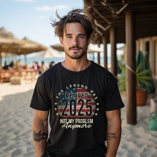 Met Pensioen 2025 Niet Mijn Probleem Meer Vlag Van T-shirt