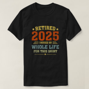 Met Pensioen 2025 Pensioen Mannen Vrouwen Humor T-shirt