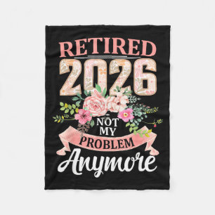 Met pensioen 2026 Bloem Niet meer mijn probleem Me Fleece Deken