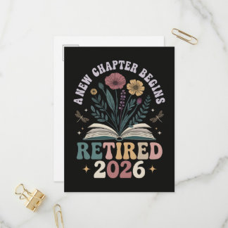 Met pensioen 2026 Een nieuw hoofdstuk begint Uitnodiging Briefkaart