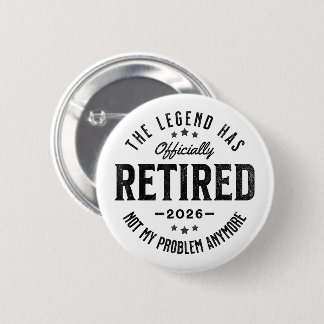 Met pensioen 2026 niet meer mijn probleem Vintage  Ronde Button 5,7 Cm