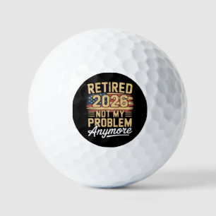 Met pensioen 2026 Niet Mijn Probleem Meer VS Vlag  Golfballen