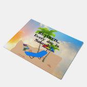 Met pensioen...Elke dag is het zaterdag Deurmat (Schuin)