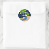 Met pensioen...Elke dag is zaterdag Ronde Sticker (Tas)